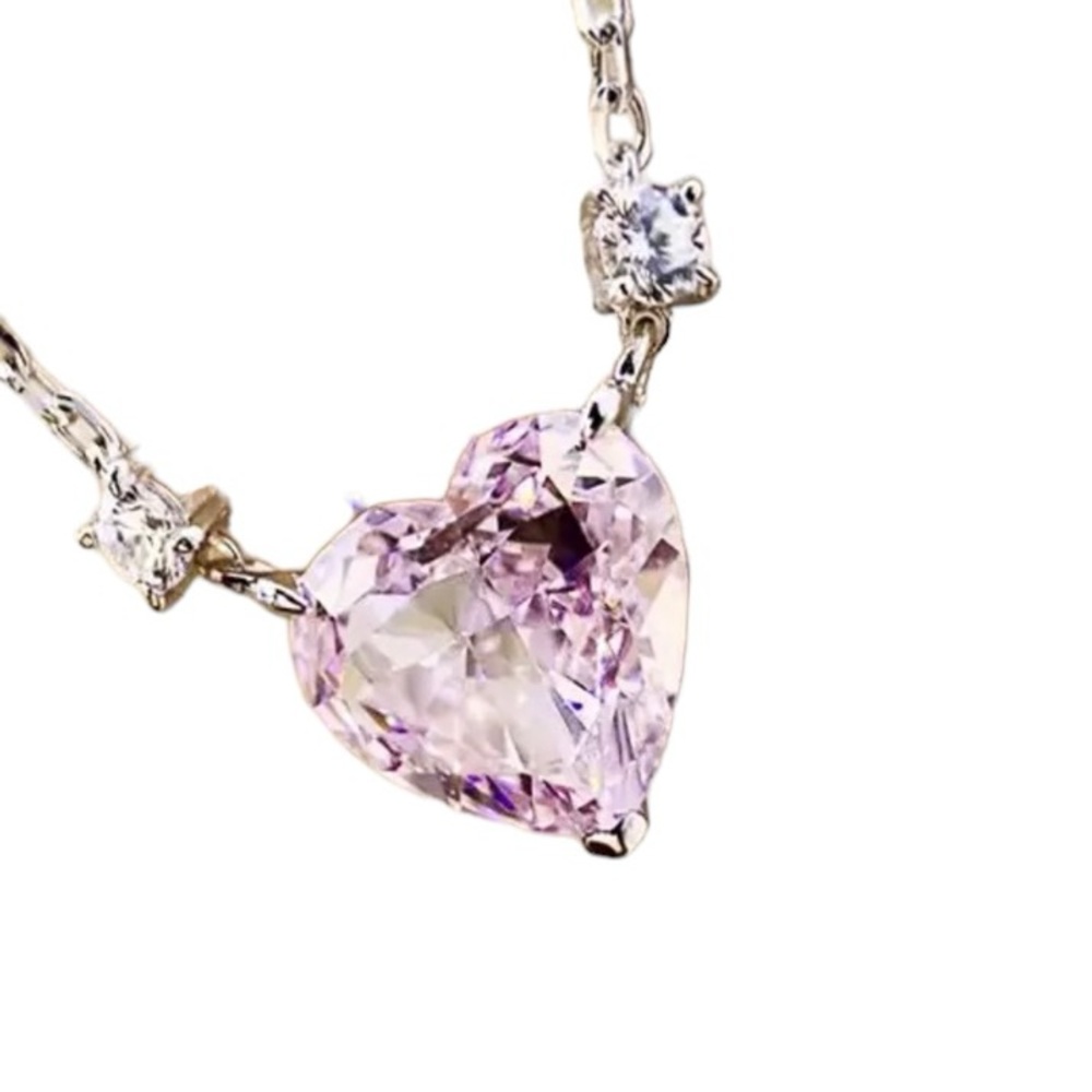 Dainty Crystal Heart Necklace - Picture 8 of 14